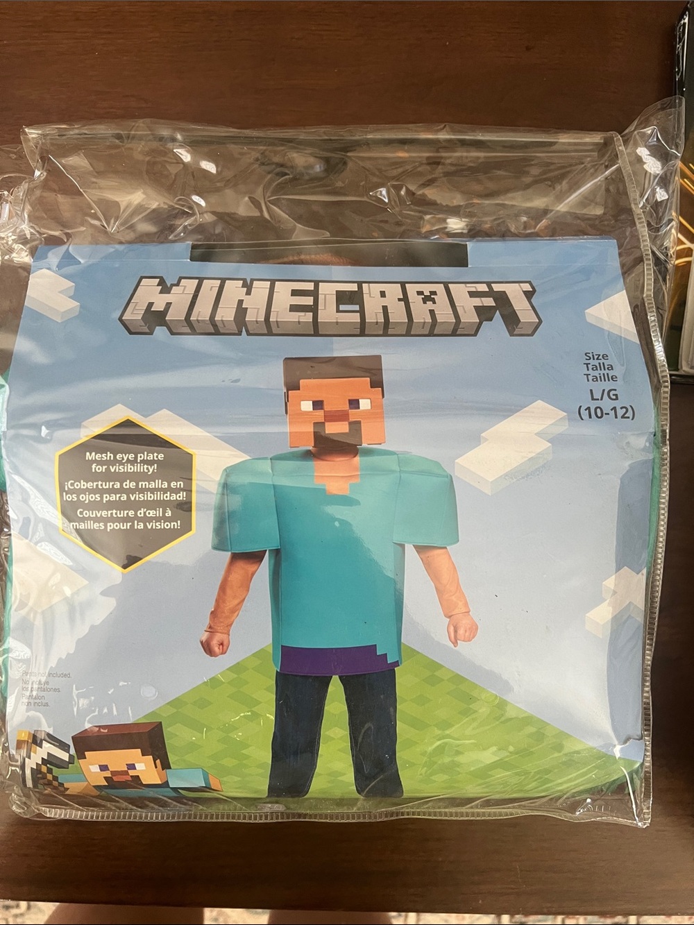 Minecraft Steve Costume - Teal Shirt & mask